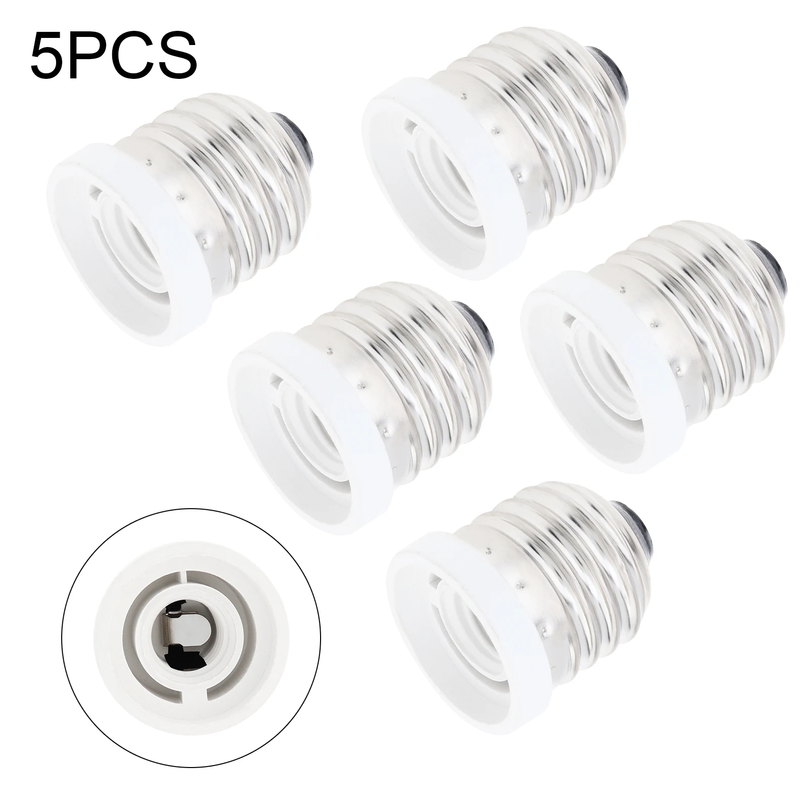 5pcs/lot Light Bulb Socket Adapter Medium Base E26 to Candelabra E12 Screw Reducer heatless and long-lasting