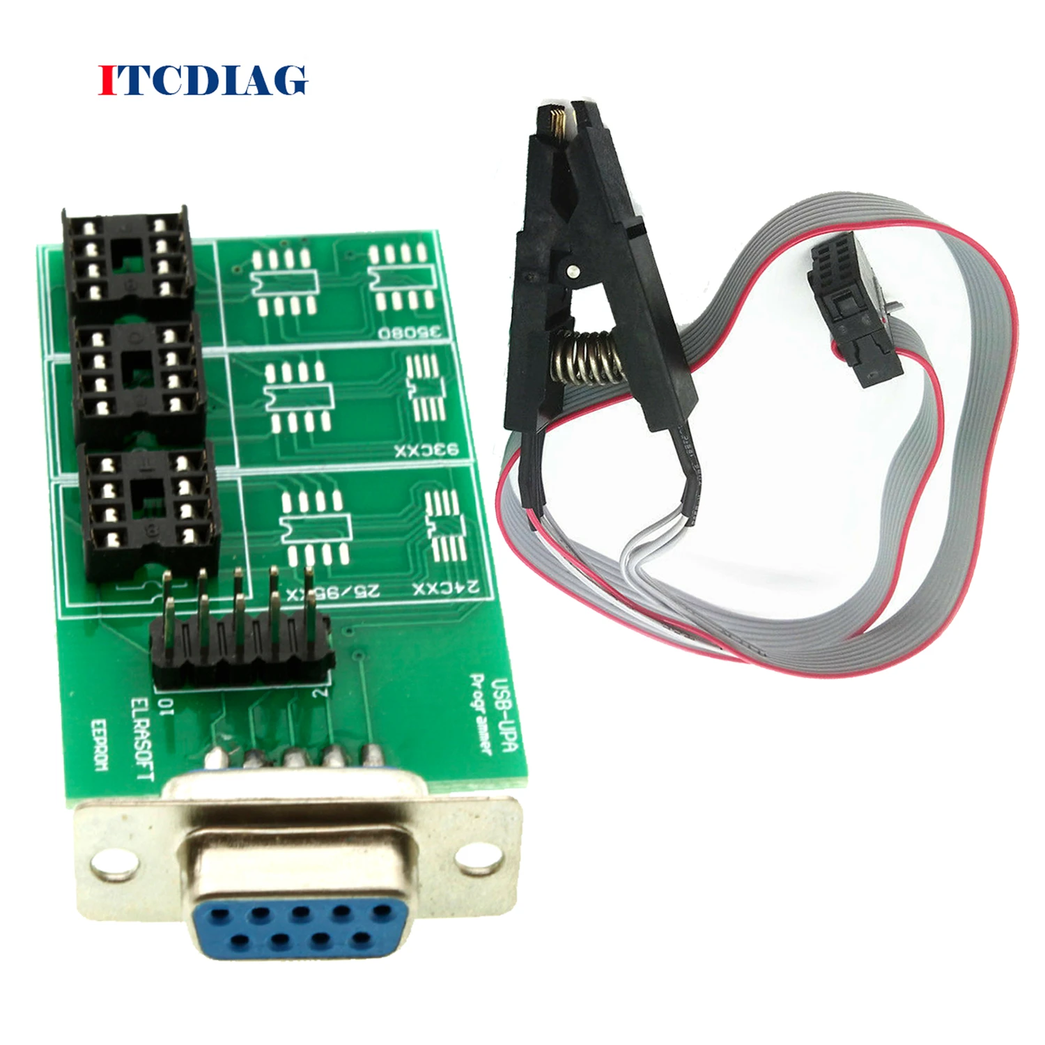 temperature gauge UPA USB 1.3 V1.3 ECU Chip Tuning Programmer Eeprom Board Adapter with SOP8 SOIC8 Clip for 24CXX AND 25 / 95XXX 93CXX 35080 Chips test car battery with multimeter