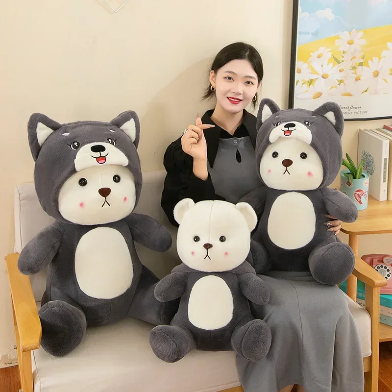 

New Kawaii Lena Bears Stitch Plush Doll Turn Into Teddy Bear Throw Pillow Children Appease Sleeping Dolls Girls' Birthday Gifts