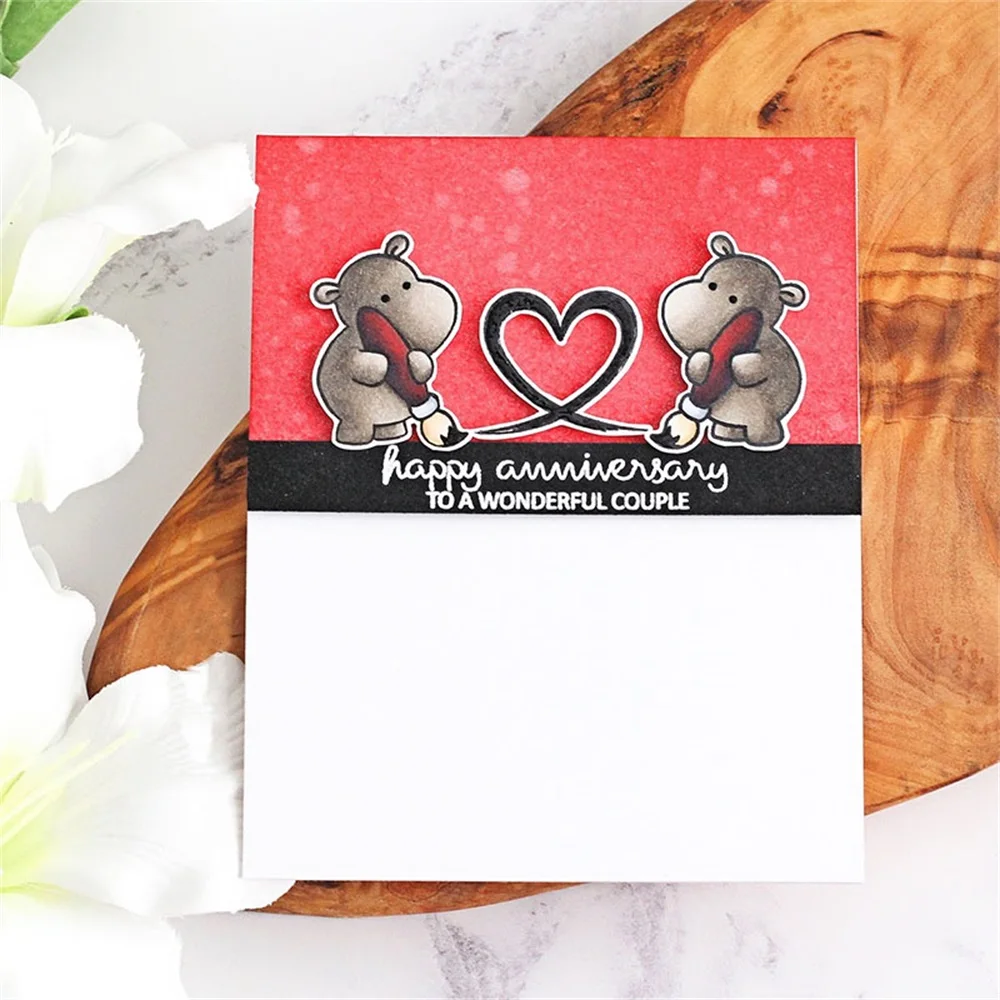 Clear Stamps Clear Rubber Stamps Little Animals Clear Stamps and Cutting Dies Cactus Sentiments Metal Die Cuts Knife Mold For DIY Scrapbooking Album Card Making