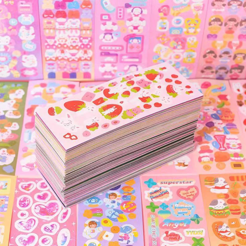 Sheet Stickers for Kids Pretty Aesthetic Cute Set Pack Handmade DIY Children 2 S467945a2ca014826bb07328cd3f05ac5q