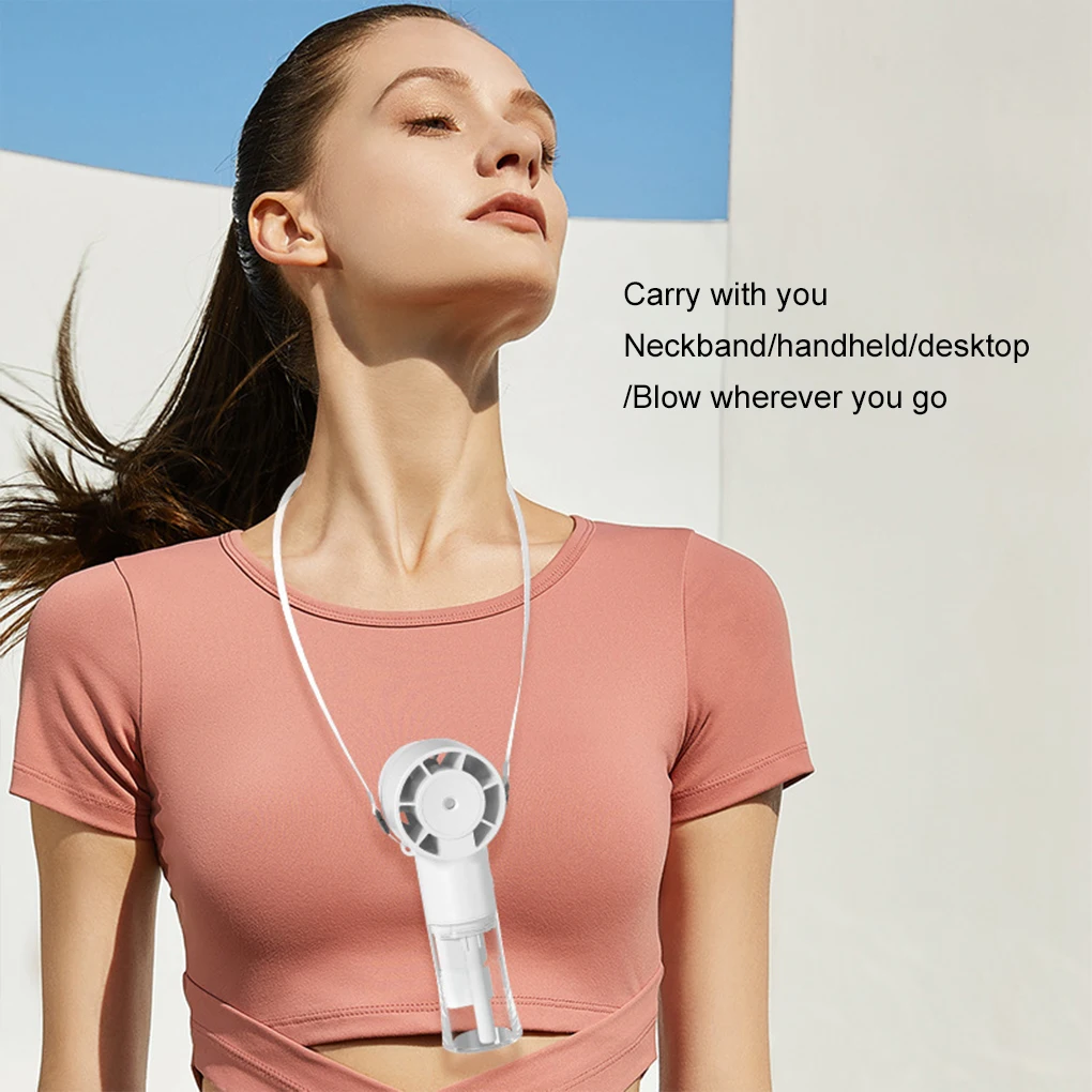 2025 New Humidifier Fan Mini Handheld Mist Fan Portable USB Rechargeable Handheld Fan Water Spray Hand Fan Outdoor Small Fan