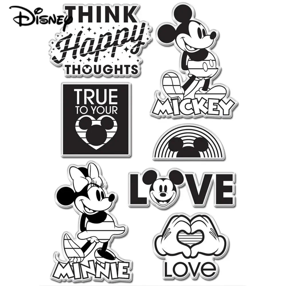 Disney Mickey and Minnie Love Clear Stamps and Cutting Dies Sentiments