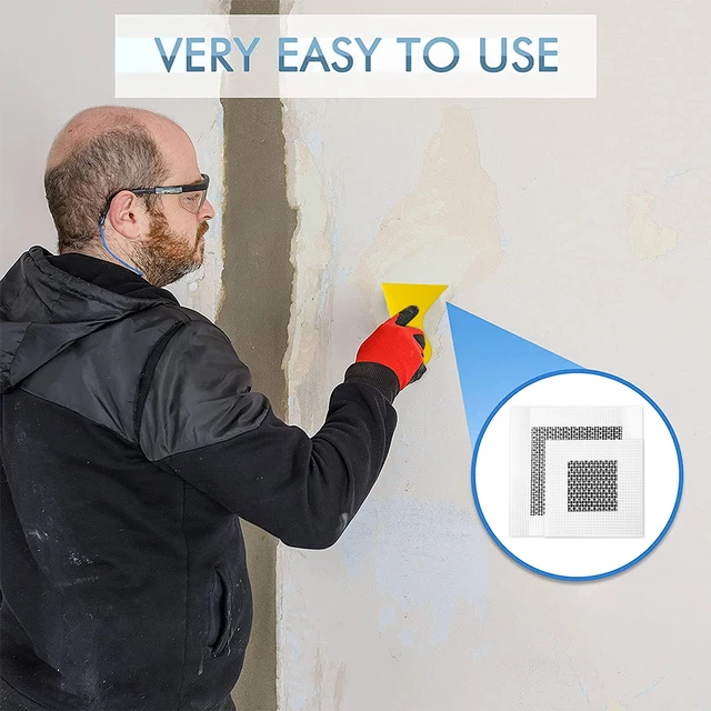 Toppe Autoadesive Per Pareti - Kit 10 Pezzi In Alluminio Per Riparare Cartongesso - Facili Da Applicare - Foto 8