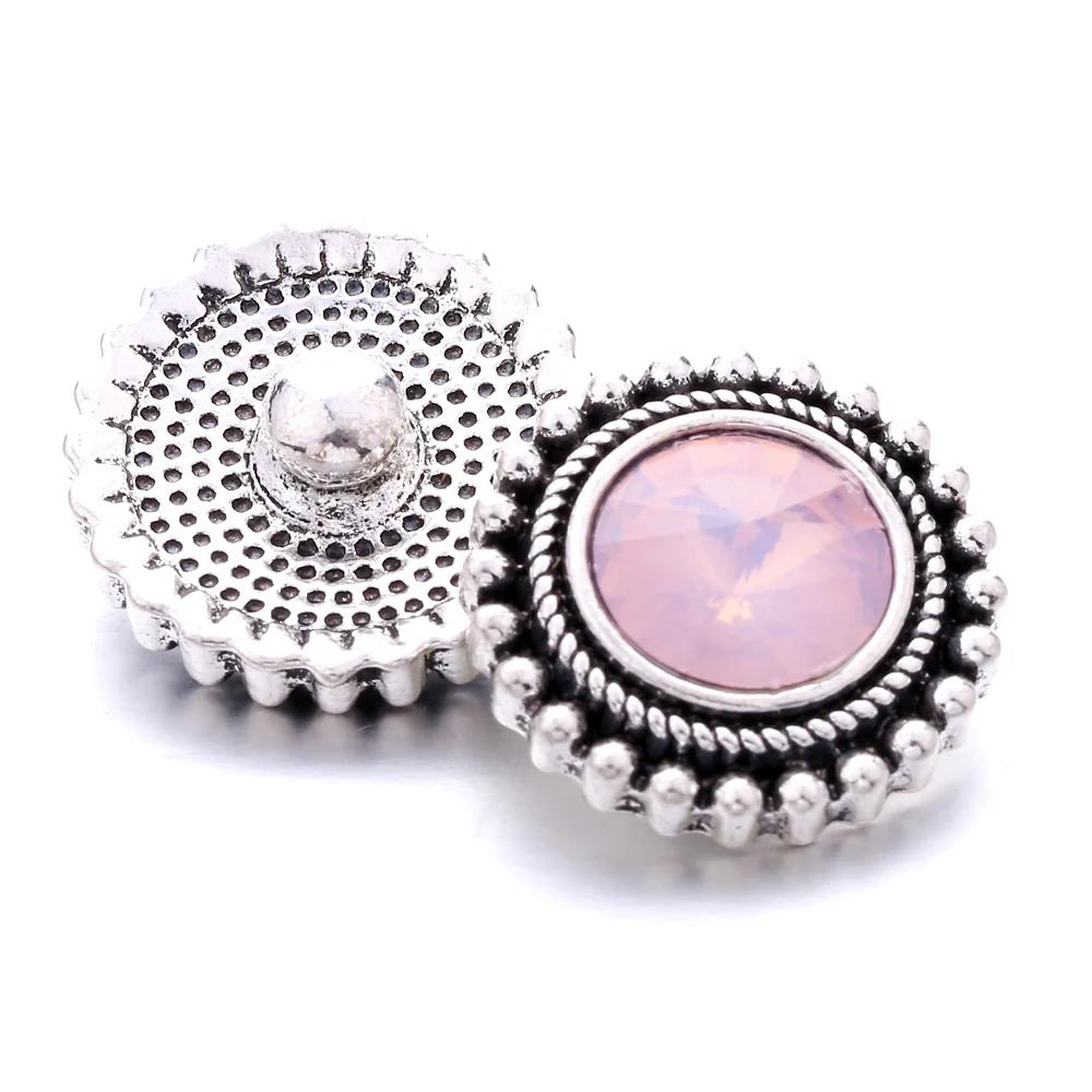 30pcs Snap Jewelry 18mm Metal Snap Buttons Fit DIY Snaps Bracelet Bangle Necklace