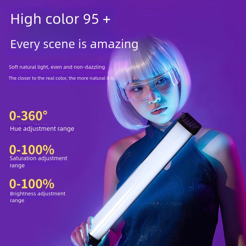 Youtube Shooting RGB lamp Vlog Selfie Portable mini Light Stick RGB Led Fill light Magnetic held led Light for