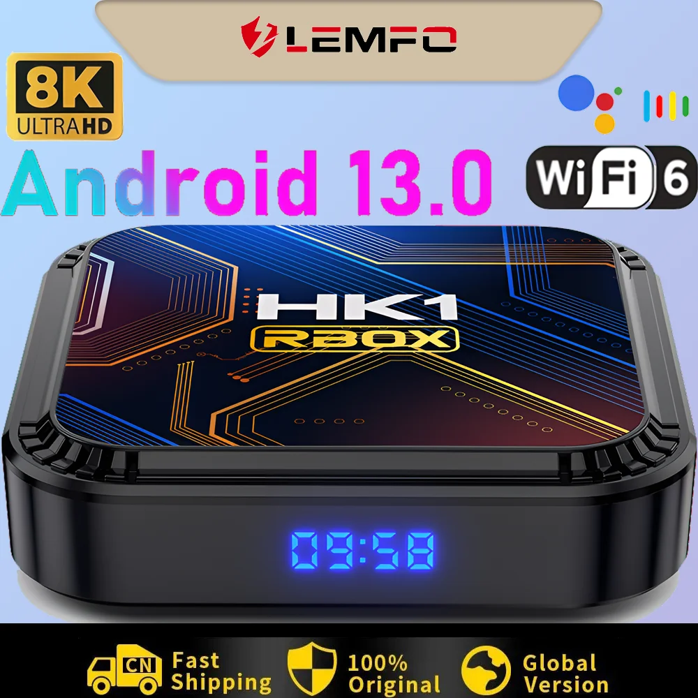 

LEMFO HK1RBOX K8S Smart TV Box Android 13 RK3528 64G 8K HDR10 WIFI6 Android TV Box 2024 Media Player Set Top Box PK DQ08 H96 X96