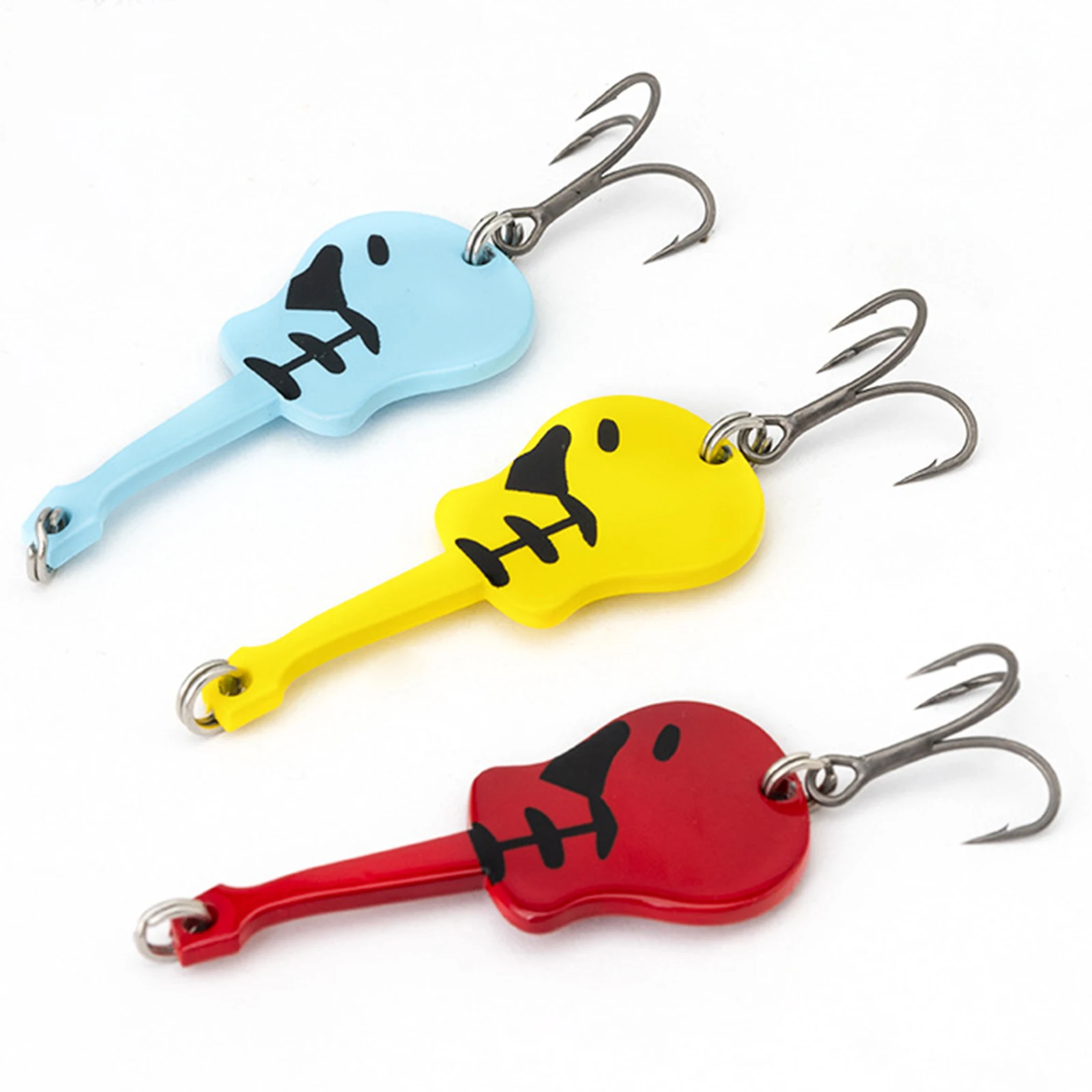 5pcs Metal Spoon Spinner Fishing Lure with Treble Hook Spoonbait Crankbaits Artificial Bait for Trout