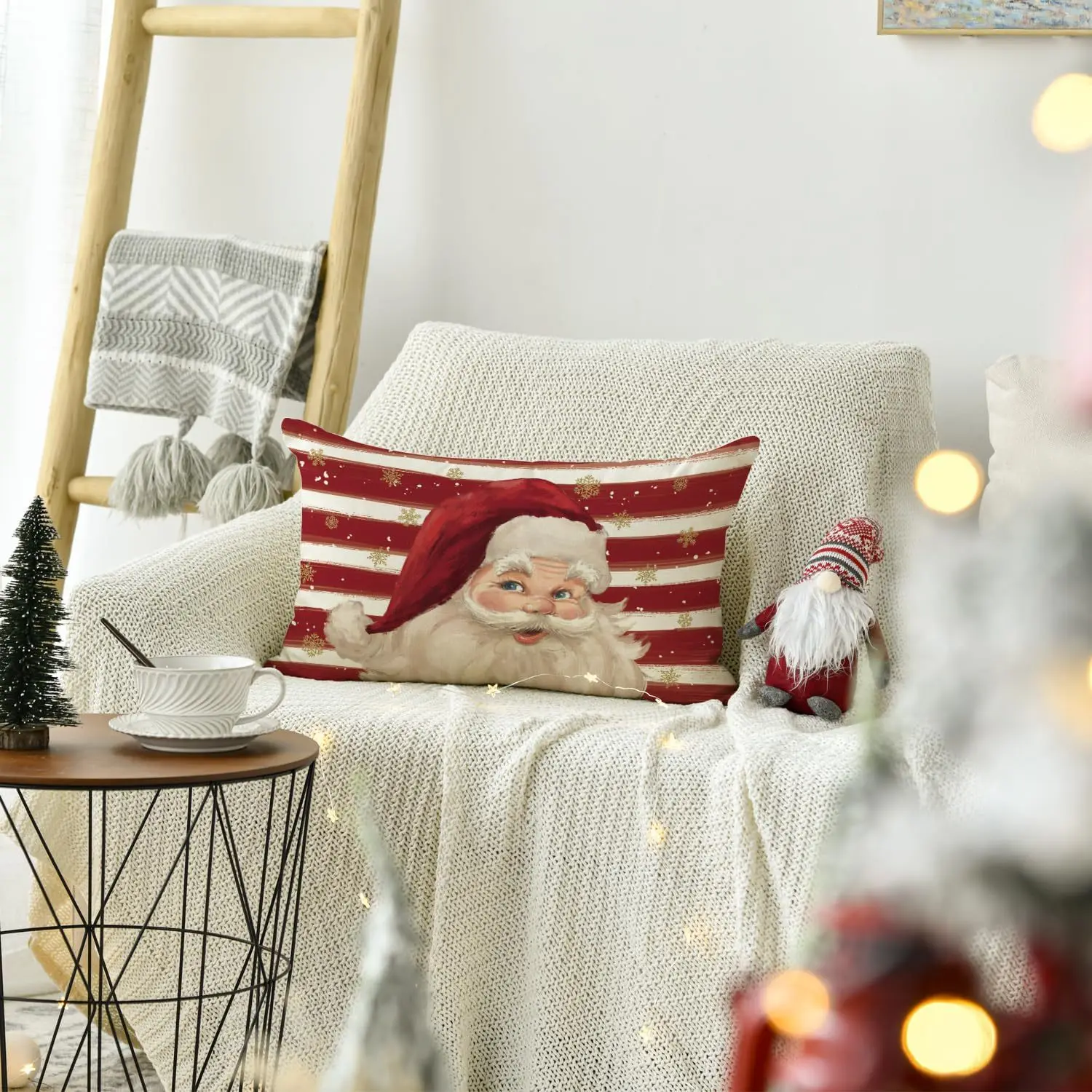 Description Picture 4 of item30*50CM Christmas Pillow Covers Linen Snowmen Gingerbread Man Cushion Covers 2025 Xmas Pillow Case For Sofa Chair Bed Car