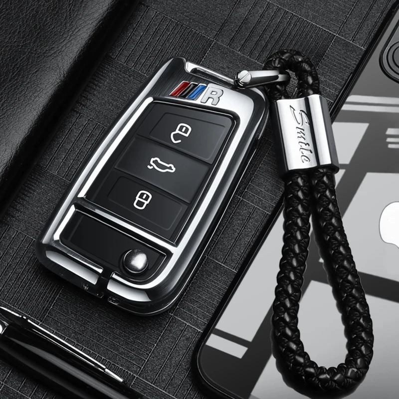 

High-end zinc alloy car key case car keychain car key bag for Skoda Octavia Superb corock Kodiaq