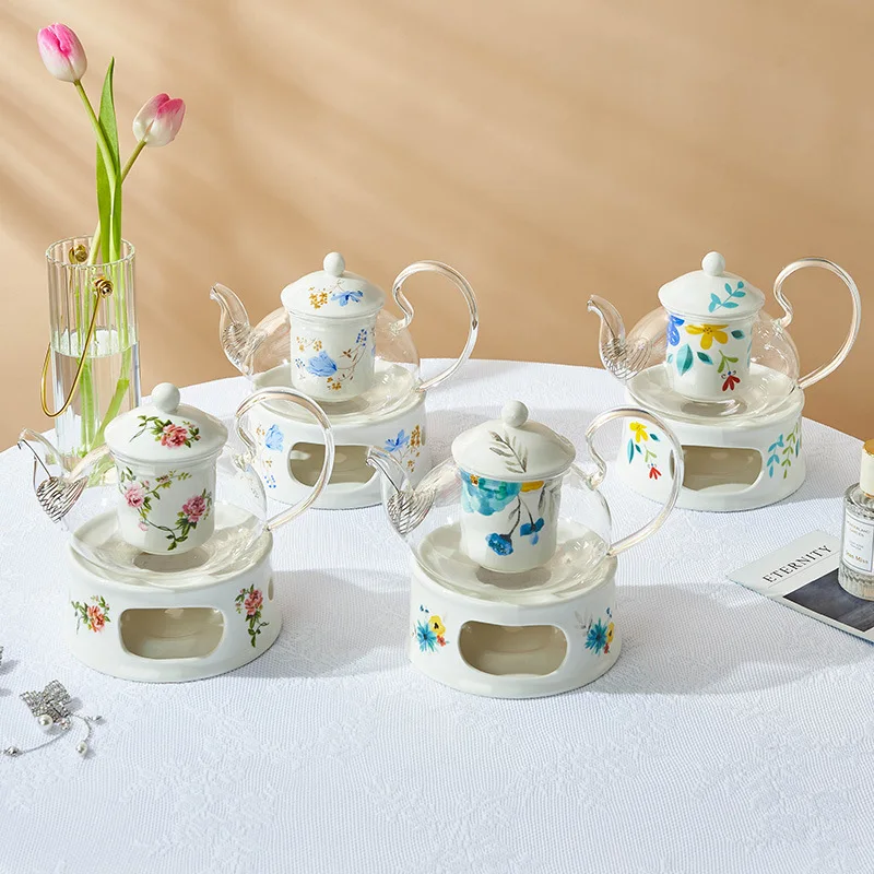 european-style-ceramic-glass-flower-tea-pot-candle-heating-fruit-flower-tea-pot-set