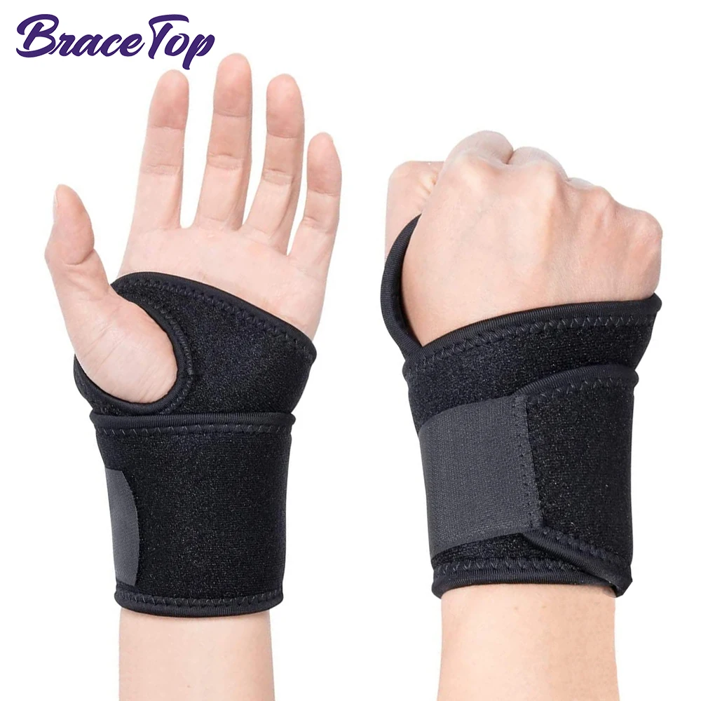 

BraceTop Carpal Tunnel Wrist Brace Adjustable Wrist Support Brace Wrist Compression Wrap with Pain Relief Arthritis Tendinitis