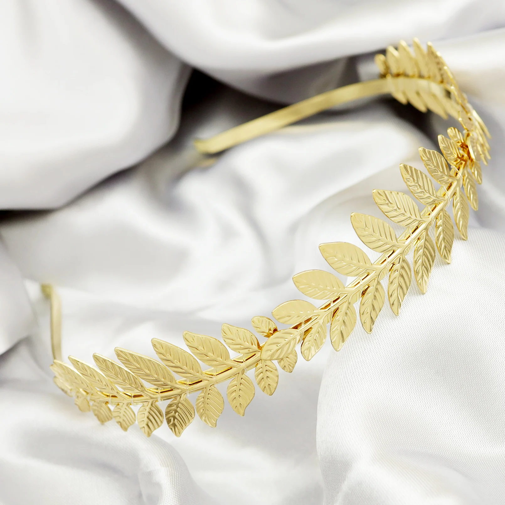 2 Fasce Per Capelli Foglie Oro - Accessorio Retrò Per Feste E