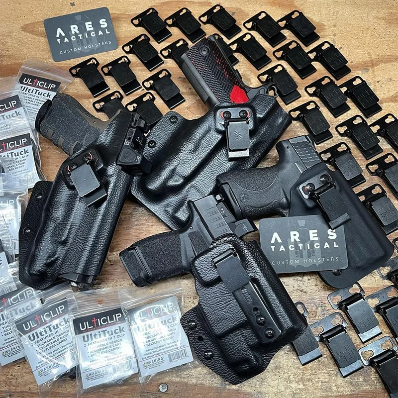 1 Set Stainless Steel Holster Belt Clip Knife Scabbard Sheath Waist Clamps Accessories Pocket Clip UltiTuck ULTICLIP