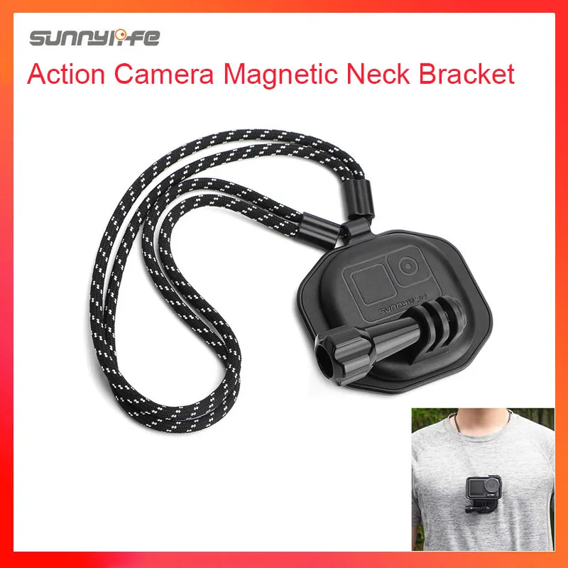 

Magnetic Neck Holder Hanging Mount Adapter Quick Release Bracket for DJI Action 3/GoPro 11/Insta360 X3 Action Camera Accessories