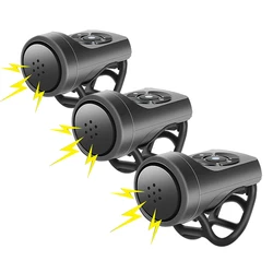 USB Rechargeable Loud Bicycle and Motorcycle Alarm Horn with Anti - Theft Features (3x Electric horn)
