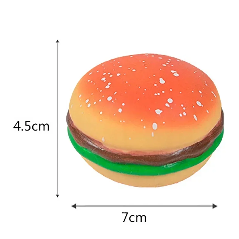 NEW Burger Stress Ball 3D Squishy Hamburger Fidget Toys Silicone Decompression Silicone Squeeze Ball Fidget Sensory Toy 6