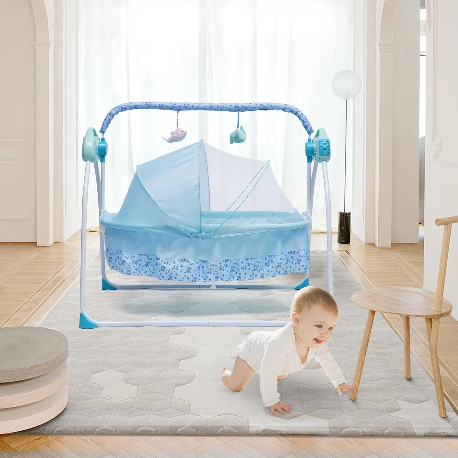Electric Baby Crib Auto-Swing Bed 2
