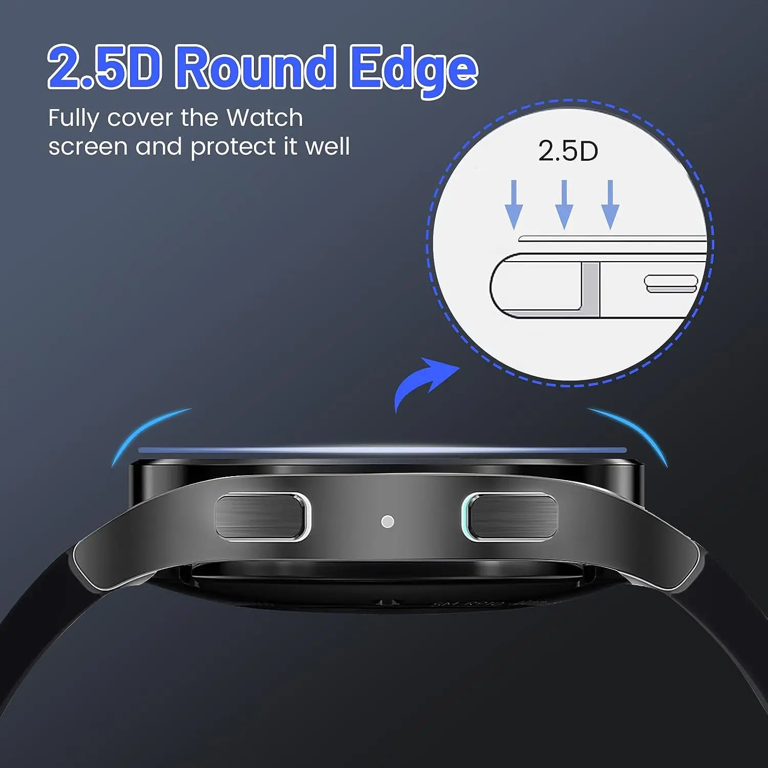 100D Screen Protector For Samsung Galaxy Watch 6 40mm 44mm Tempered Glass  on galaxy Watch6 Classic 43mm 47mm watch5 Pro 45mm