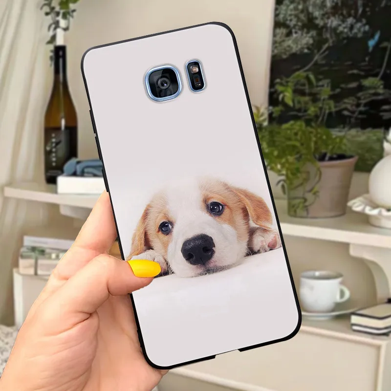 Cute Letters Soft Silicone Phone Case Cover - For Samsung Galaxy S7 Edge