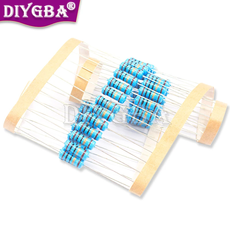 100PCS 1/4W 0R-22M 1% Metal Film Resistor 0.25W 0 2.2 10 100 120 150 220 270 330 470 1K 2.2K 4.7K 10K 100K 470K 1M 2M 4M7 Ohms 3