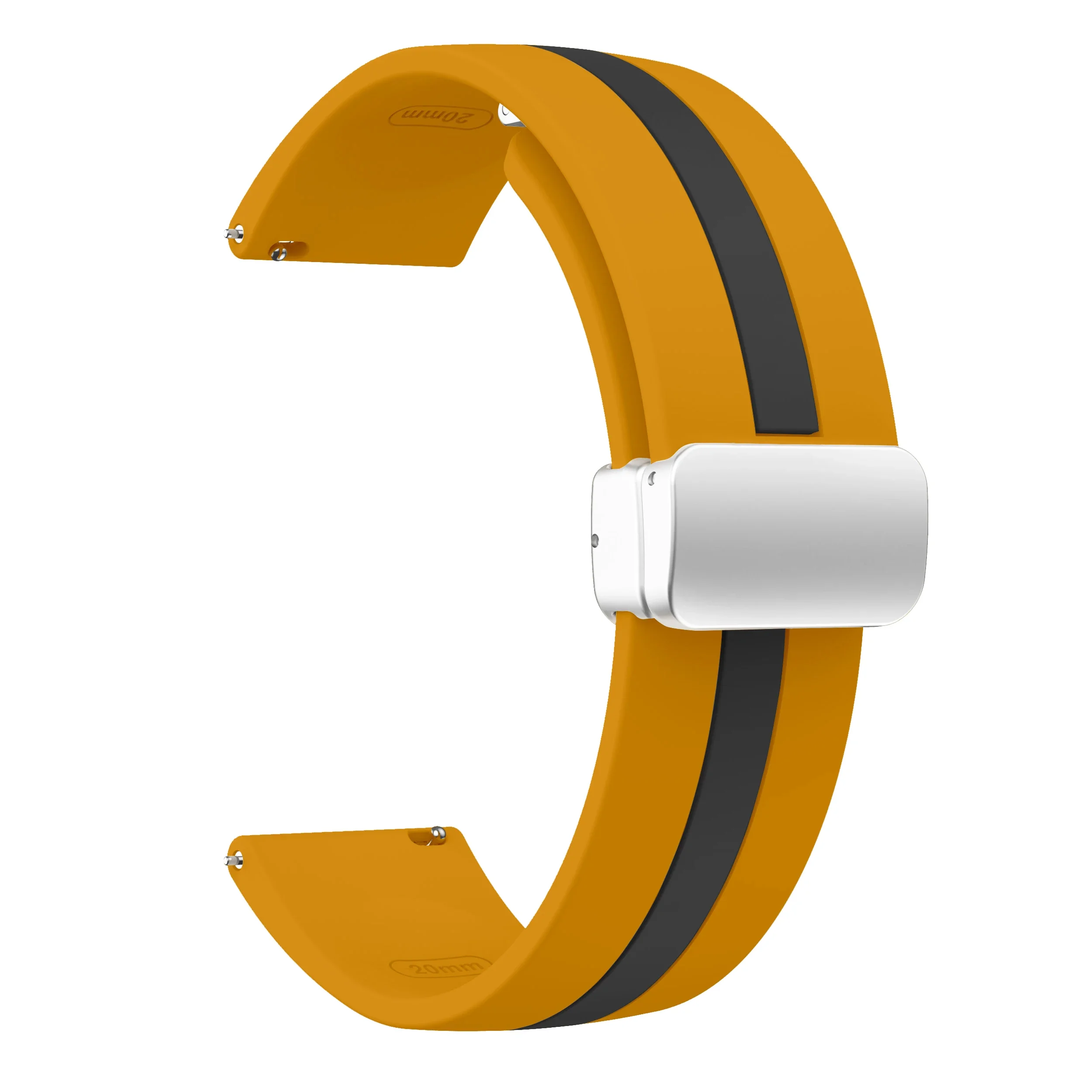 Magnetic D Buckle Silicone Watch Strap with Multiple Size Options