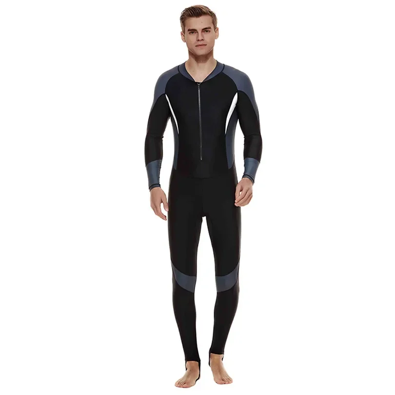 Men Rash Guards Swimsuit Diving Full Body Lycra dry Zipper Surfing Suit long sleeved one piece clothes Surfing Wetsui