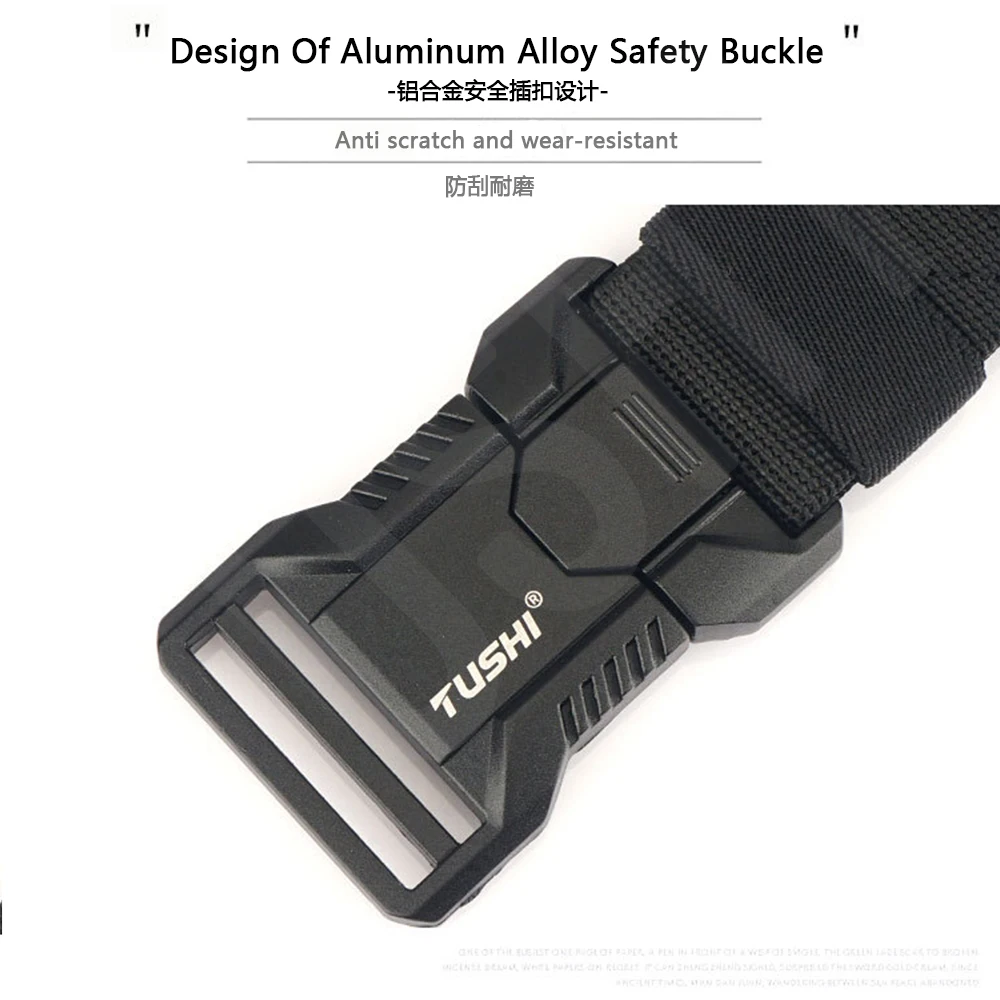 Tushi echte taktische Gürtel Aluminium legierung Schnalle Schnell verschluss elastischen Gürtel Casual Workwear Trainings gürtel Herren Hosen gürtel – Detail 12