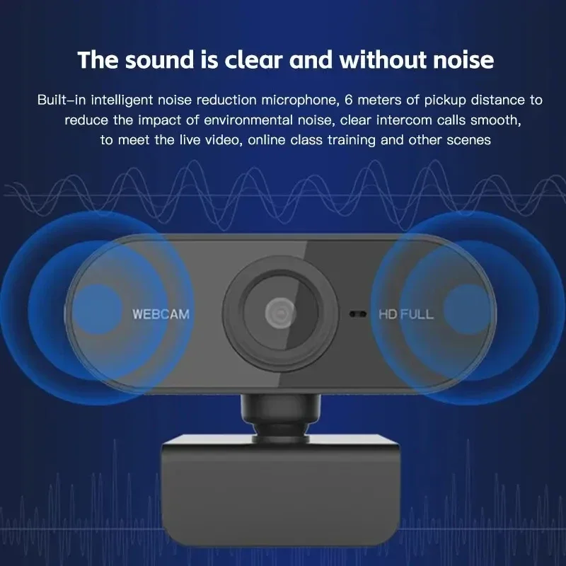 PC Webcam 1080P HD USB Camera with Built-in Microphone Computer Web Camera Tripod Included for Business Work USB Network