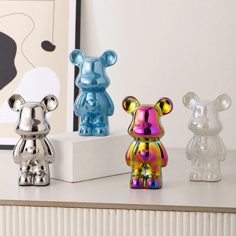 Keramische cartoon teddybeer spaarpot voor woonkamer_voghion.com