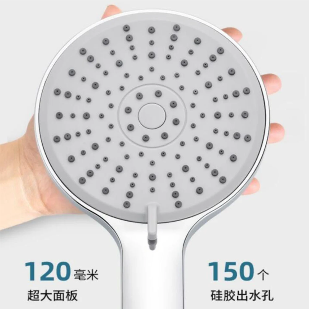 New 12CM Big Panel Handheld Shower Head 3 Functions Pressurized Water Saving Shower Head Faucet Replacement Bathroom Accessories 5