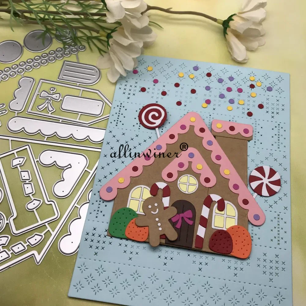 

Candy Christmas House Metal Cutting Dies for DIY Scrapbooking Album Paper Cards Decorative Crafts Embossing Die Cuts