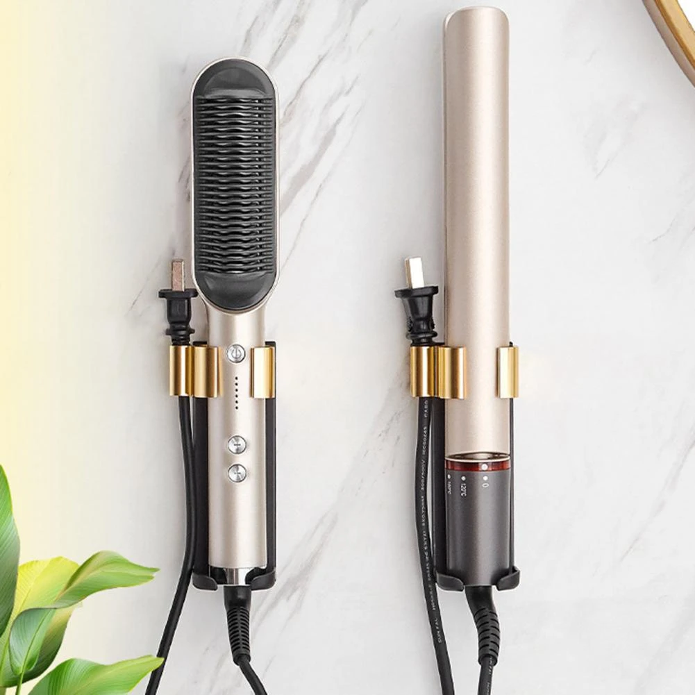 Hair Curling Iron Organizer Wall Mounted Curler Holder Hair Straightener Holder Storage