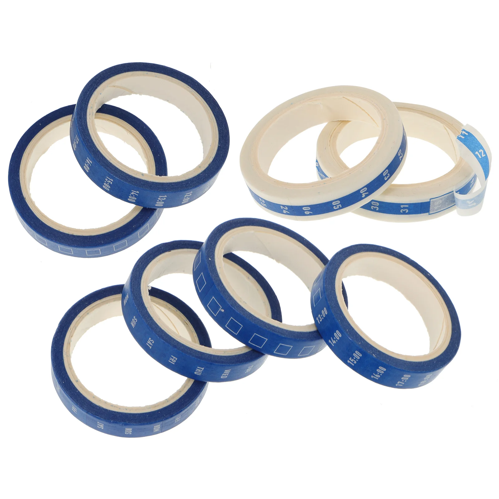 

8 Rolls Time Planning Tapes DIY Washi Tape Scrapbook Decorative Tapes Time Management Sticker Random Color