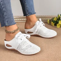 Lightweight Lace-up Fashion Half-support Wading Beach Shoes Middle-aged Mother Shoes Summer 2024 New Arrival Size 36-43 1