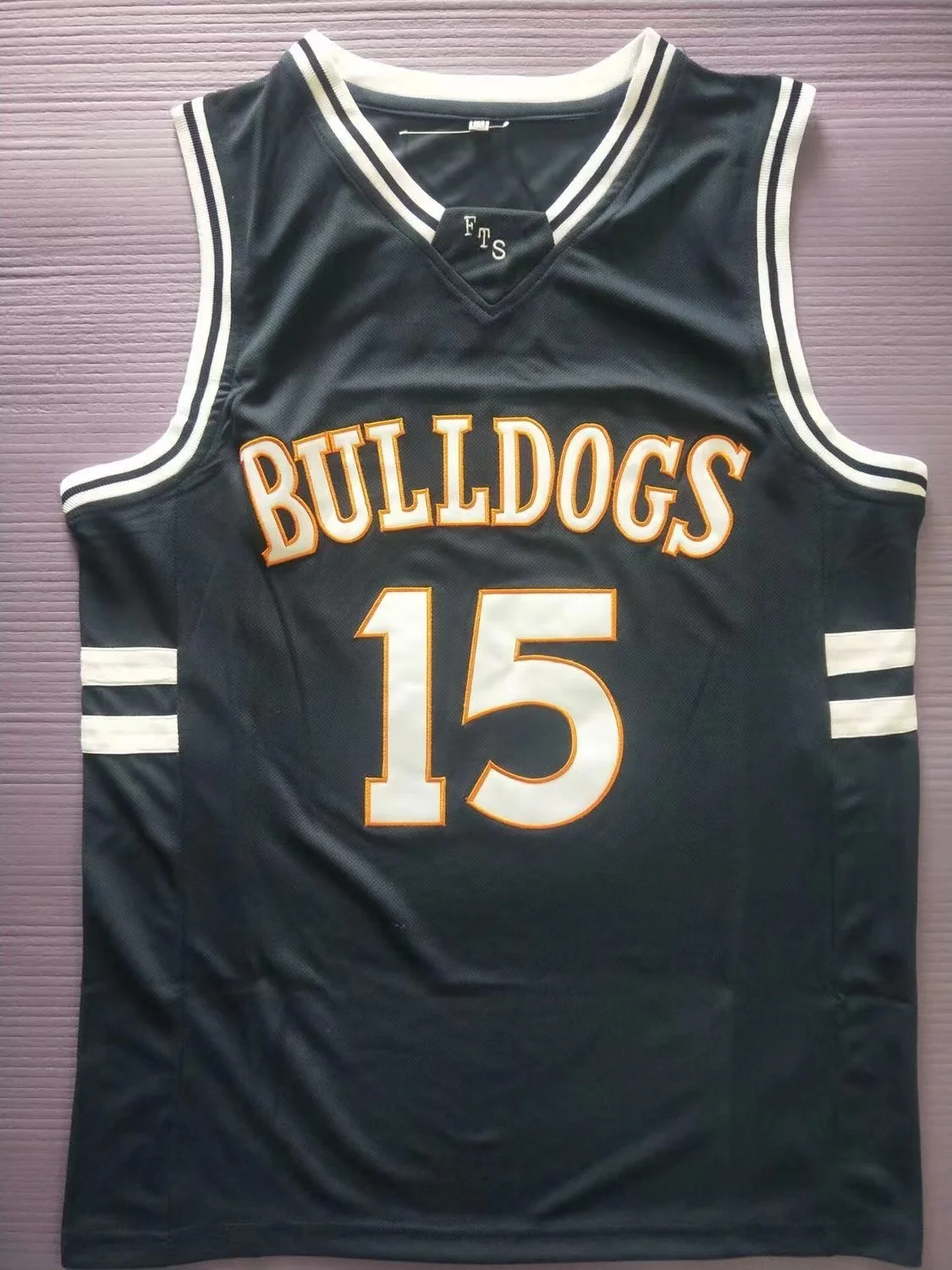 Vintage Mens Bulldogs #15 Cole High School Basketball Jersey All Stitched