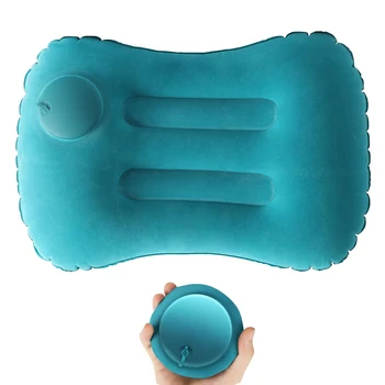 Comodo cuscino gonfiabile portatile, cuscino da campeggio, cuscino da piscina, cuscino per auto ultra morbido per supporto lombare e collo 1