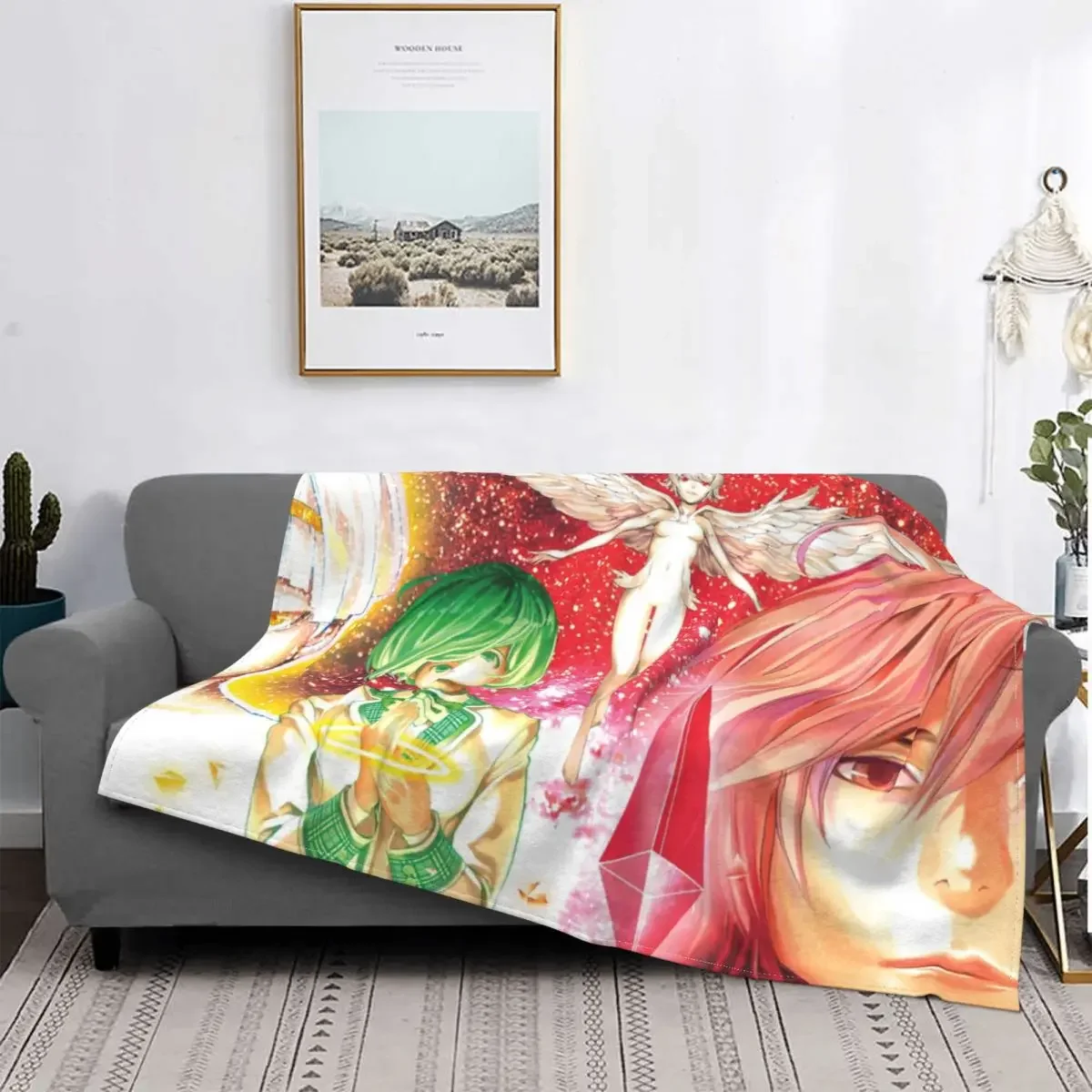 

Platinum End Uryuu Kanade Fantasy Comics Superpower Portable Warm Throw Blankets for Bedding Travel