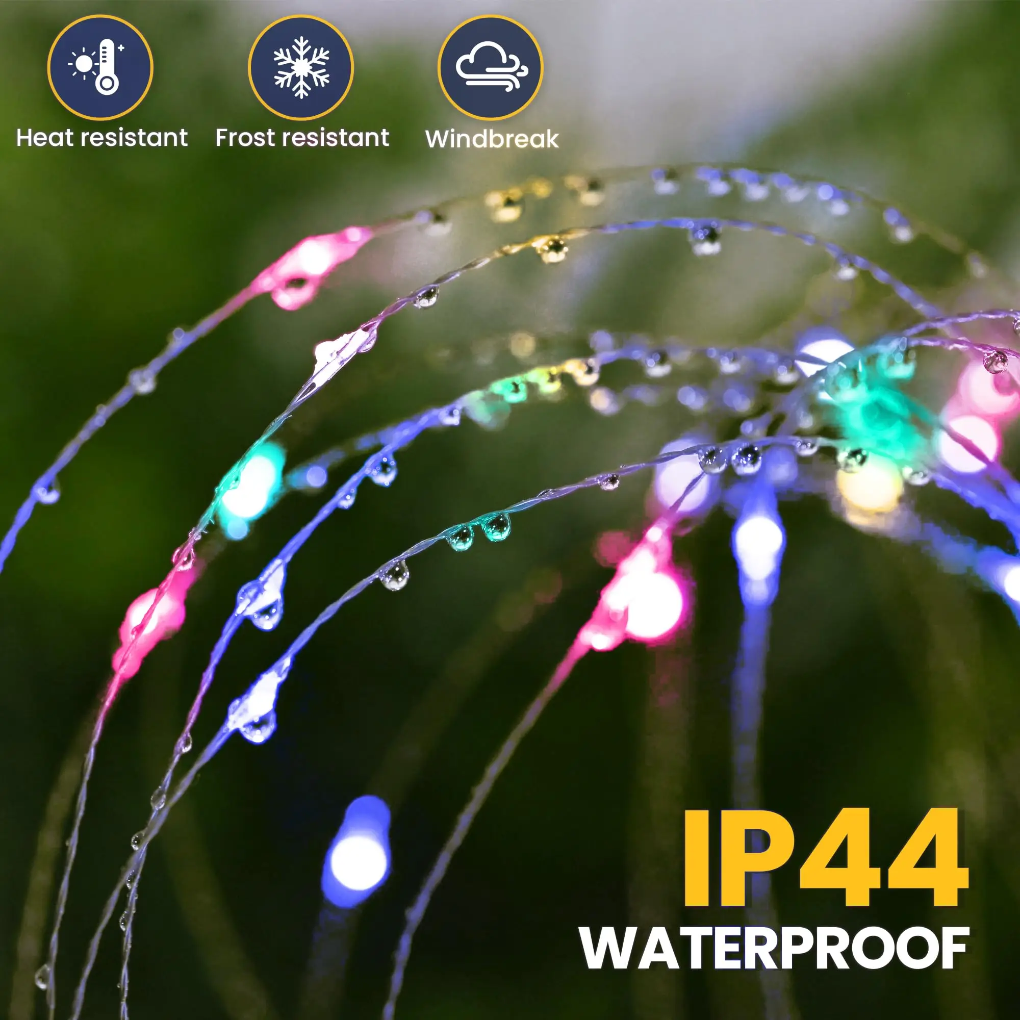 Solar Fireworks Lights – Multicolor LED Starburst Garden Lamps 4