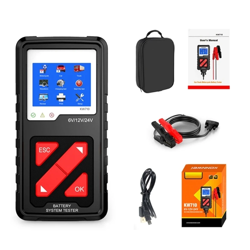 

Automotive Battery Tester Code Reader Analyzer OBD2 Charging Cranking Test Tool