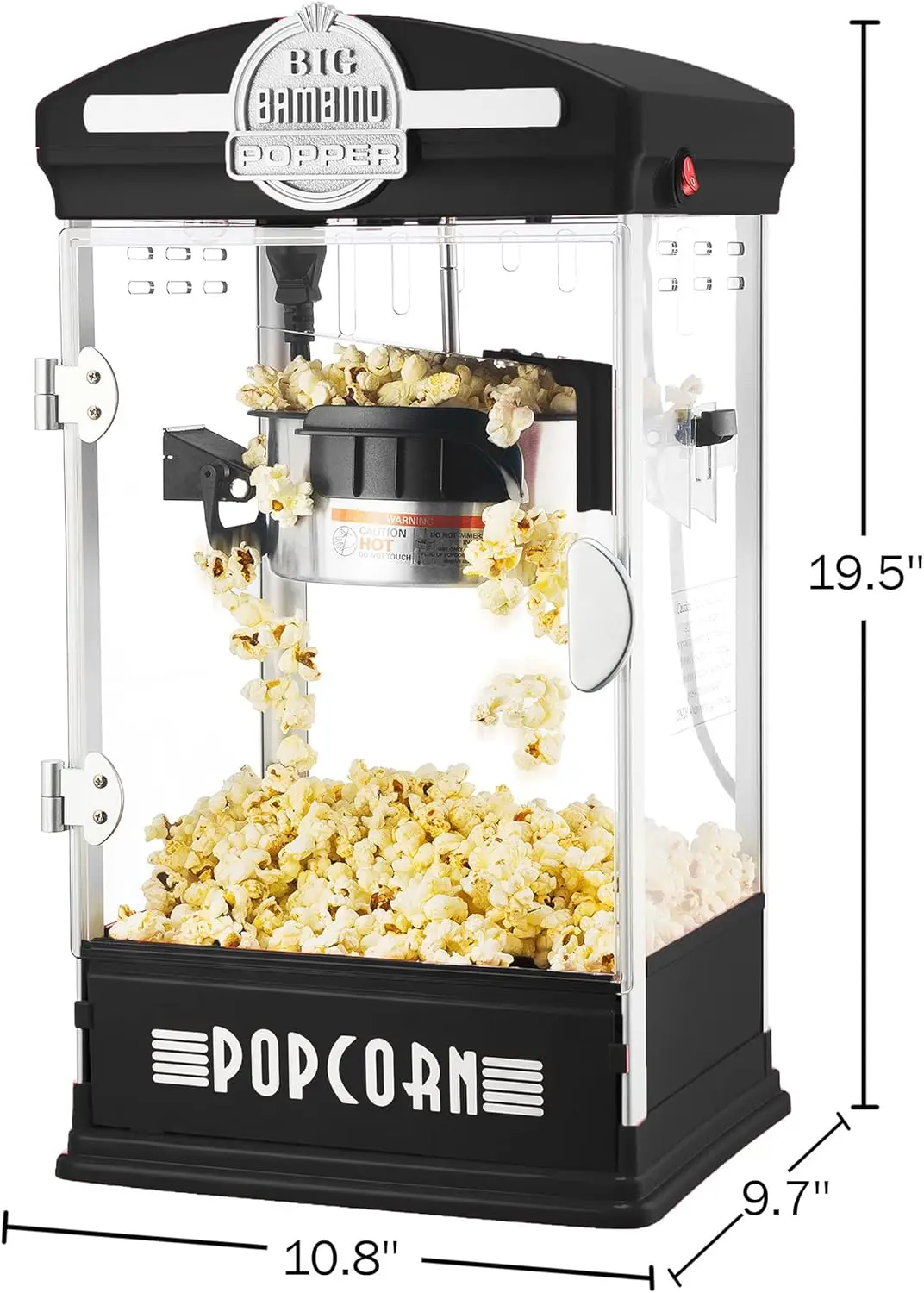 Popcorn Machine Kettle, Measuring Cups, Scoop, and Serving Cups by Great Norther