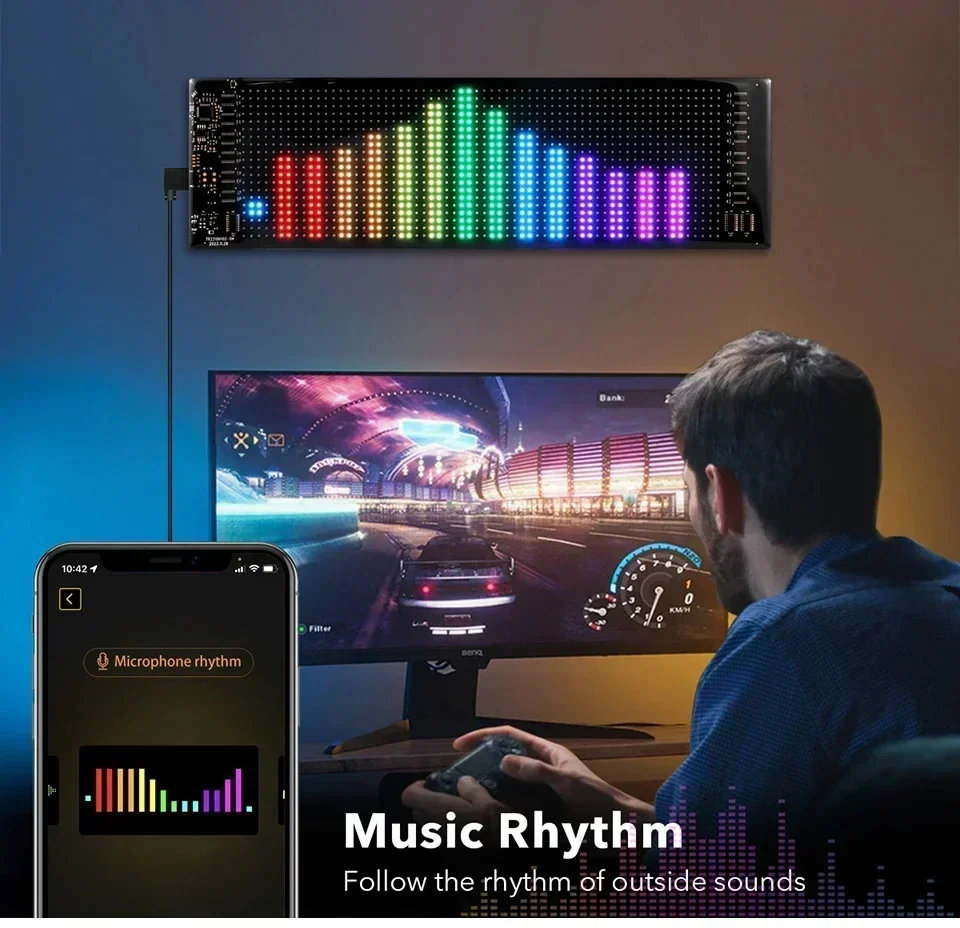 2 in 1 LED Matrix Pixel Panel Display Screen Flexible RGB Car Graffiti Scrolling Text Animation Shop Reminder Light Bluetooth led display light,led panel,led light