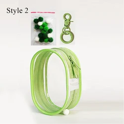Transparent Jewelry Organizer and Storage Case with Keychain & Dustproof Cover - Cute Doll Design (W1)