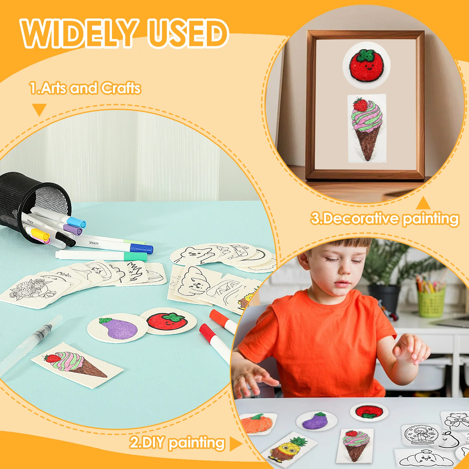 1 Set Magic Foam Texture Painting Kit 3D Magic Puffy Foam Texture Painting Paper DIY Drawing Texture Art Supplies for Children