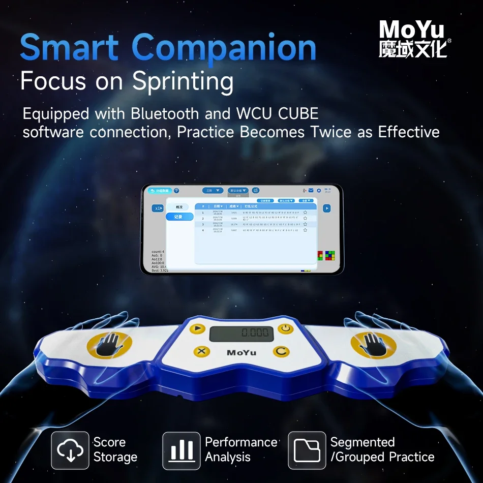[JudyCube] Moyu AI Timer Large Display Specially Designed for Racing Competitions Moyu Timer Smart Professional Games 2