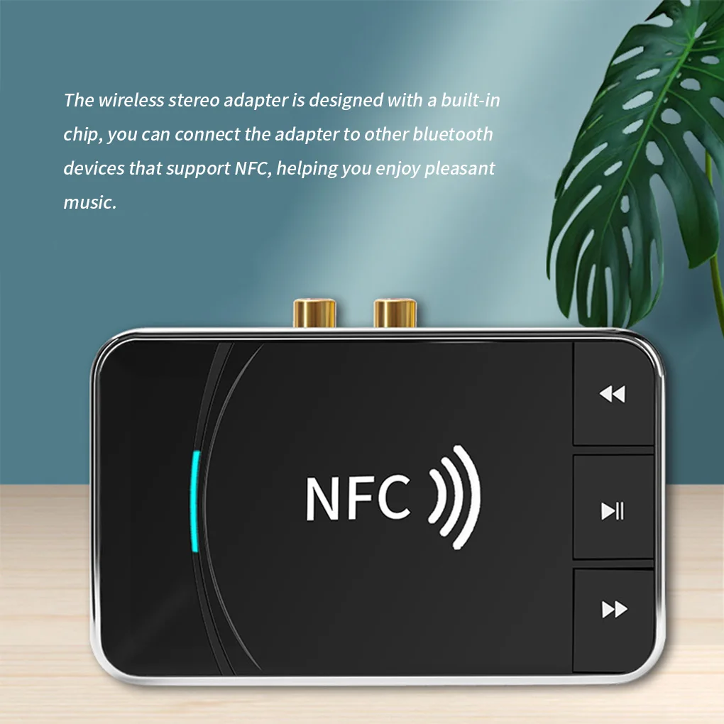 

Audio Adapter bluetooth-compatible V5 0 EDR Wireless Receiver 3 5mm RCA Jack NFC Stereo Transmitter for Speaker