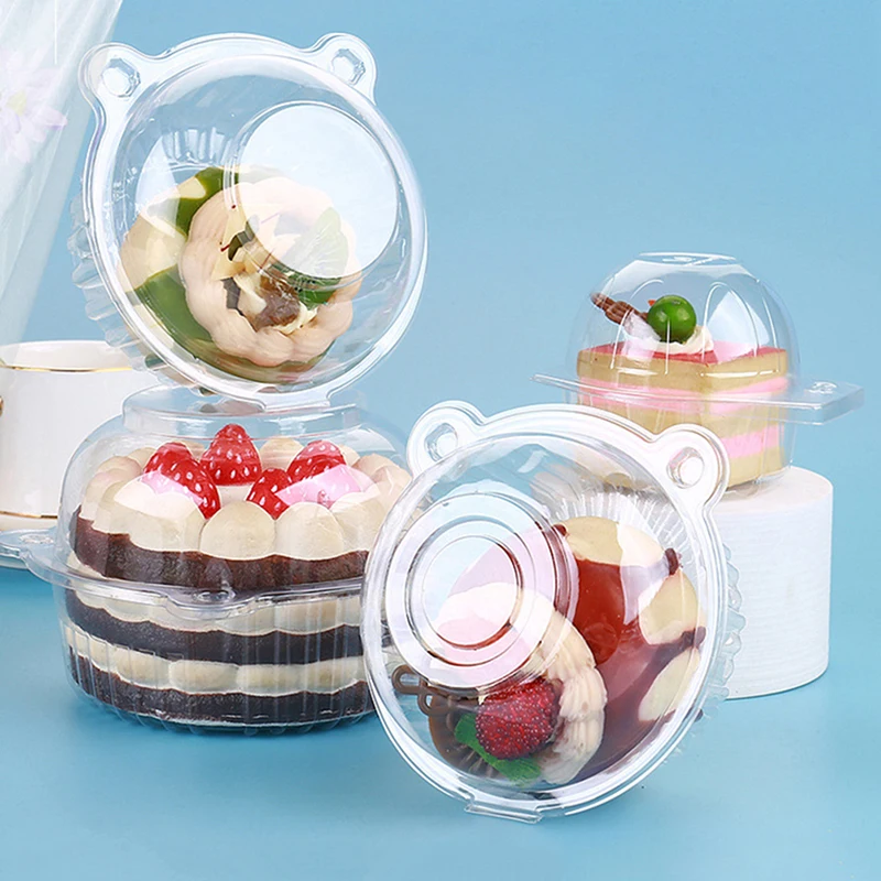 RoundCatHeadCupcakeHolderClearPlasticDomenicoCupcakeCarrier
