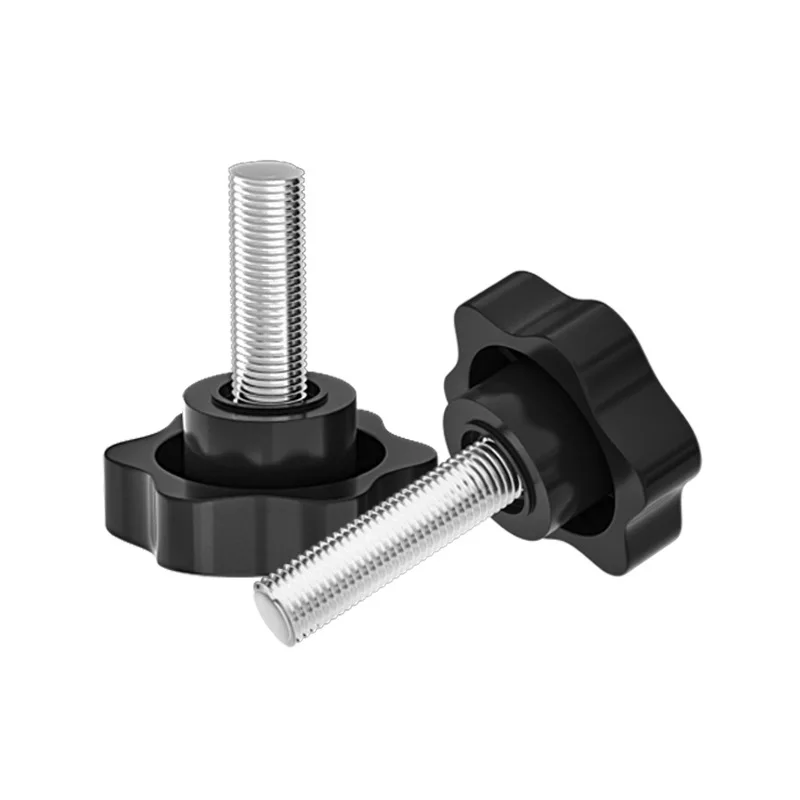 Plastic Star Knob Plum Handle Six-star Glue Head Manual Tightening Screws 32# M5 M6 M8 8mm to 70mm Bakelite