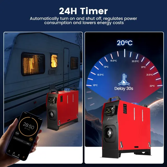 Buy HCALORY 12V 5KW-8KW Diesel Air Heater, Portable and Convenient  Integrated Parking Heater Heating, All-in-one Single Hole with Remote  Control LCD Monitor for Car Trucks Bus RV and Trailer Online at  desertcartINDIA