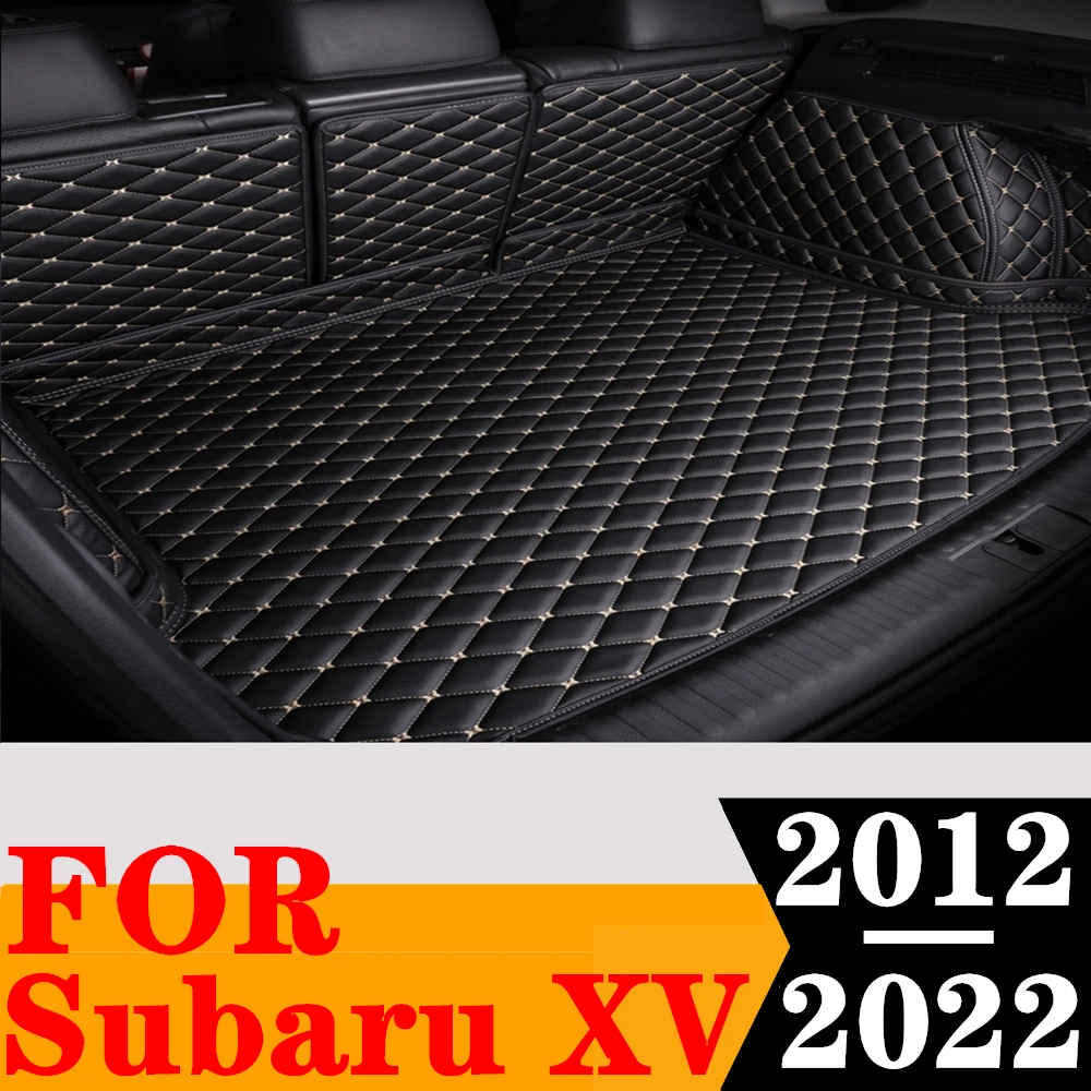 

Sinjayer Waterproof Highly Covered Car Trunk Mat Tail Boot Pad Carpet Cover High Side Cargo Liner For SUBARU XV 2012 2013-2022